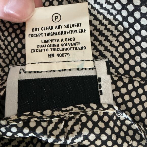 The Look Randolph Duke Vintage Long Sleeve High Collar Tie Front Blouse Women 10 - Picture 12 of 12